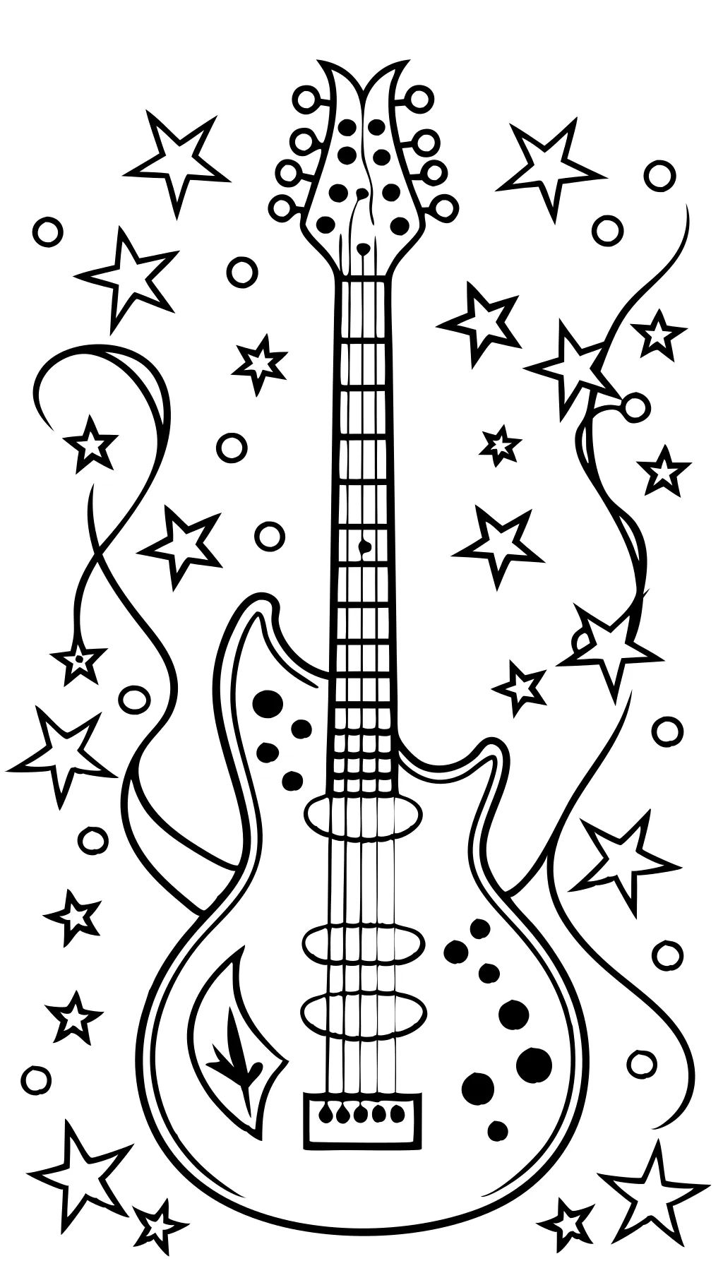 coloriage de guitare électrique